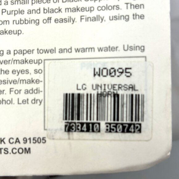 Cinema Secrets Woochie Large Universal Devil Horns Latex Appliance NWT NOS - Picture 13 of 13